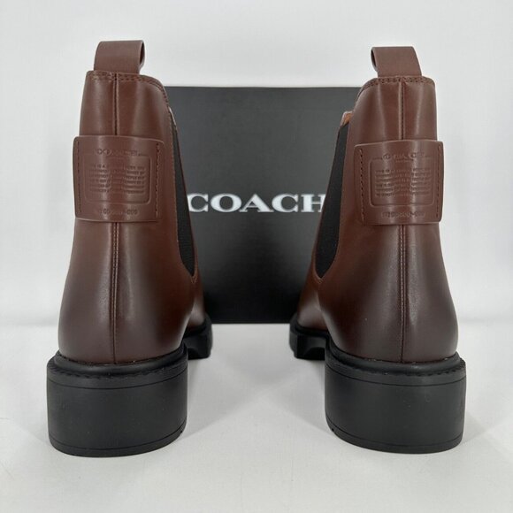 Coach Women's Lyden Leather Chelsea Boot Ankle Bootie - Walnut G5488 - Size 9.5B - Picture 5 of 6